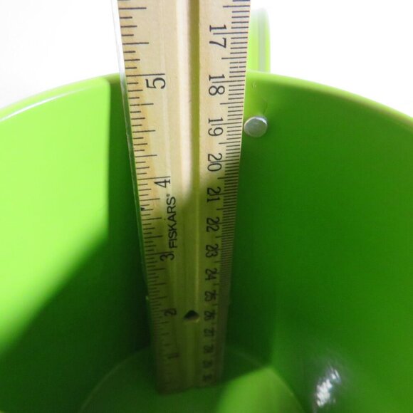 Lime Green Polka Dot Watering Can Metal Spring Decor Item - Picture 12 of 16